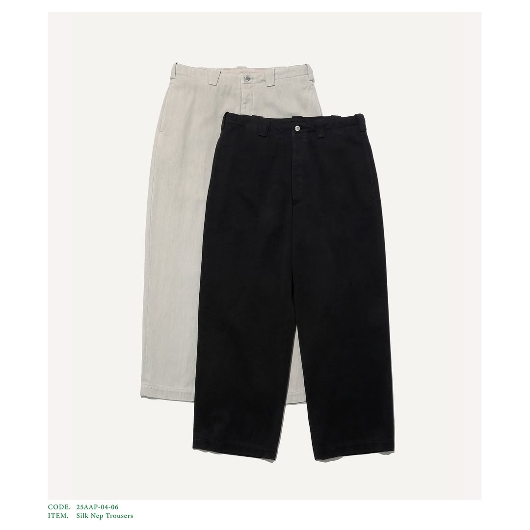 A.PRESSE 25AW Silk Nep Trousers